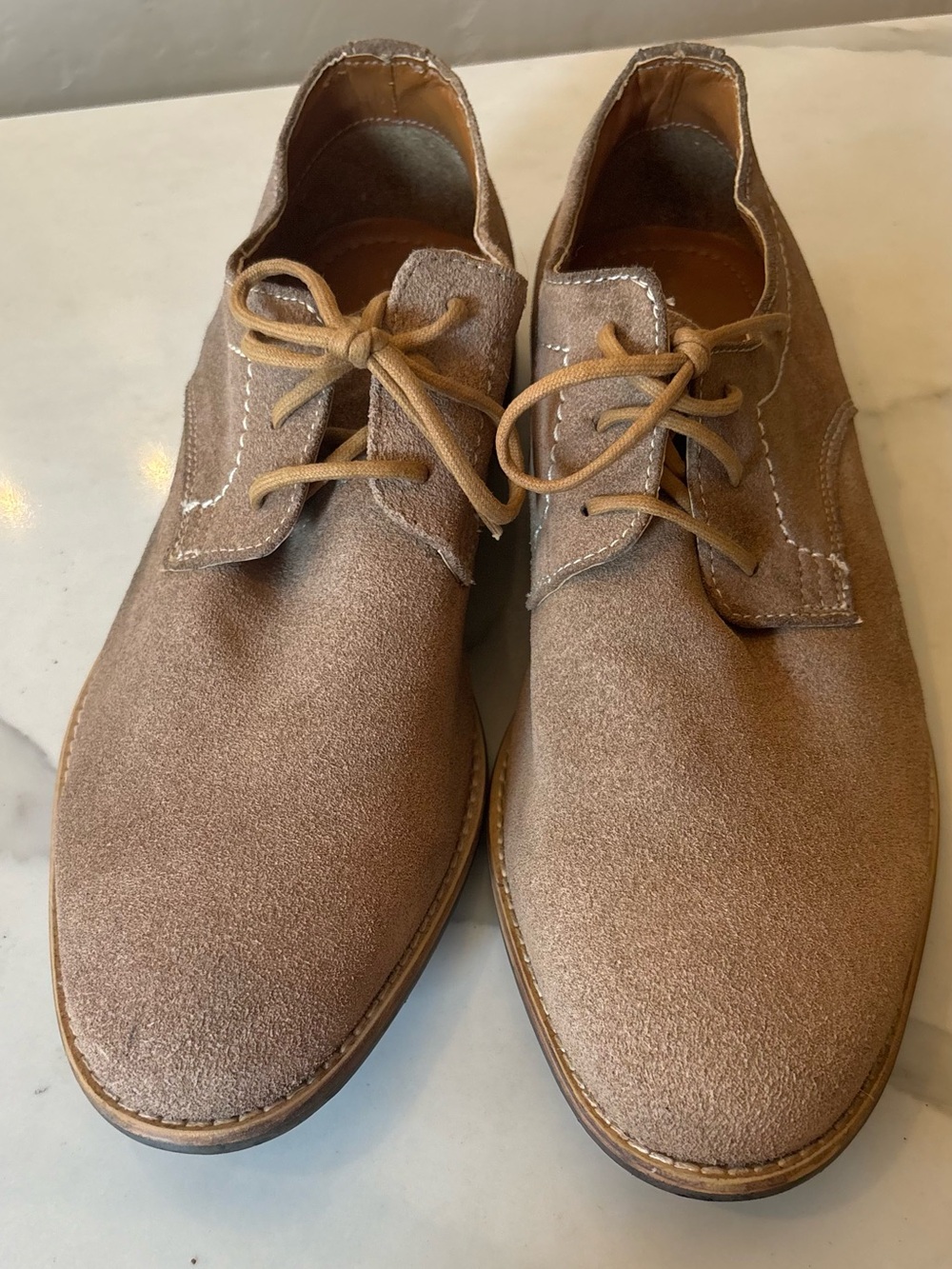 topman beige suede laceup oxford shoes size 44